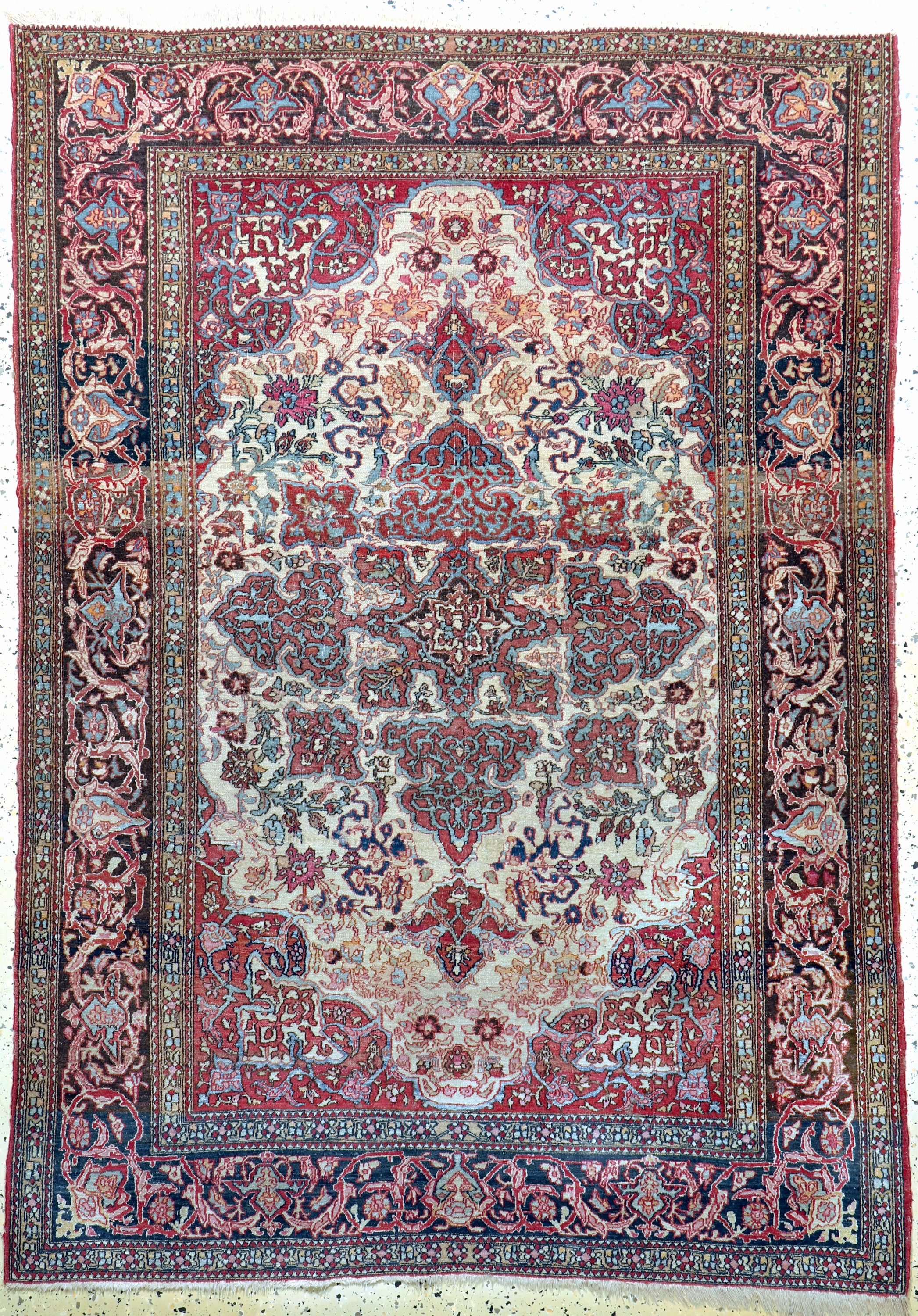 Esfahan antik, Persien, um 1900, Wolle auf Baumwolle, ca. 200 x 140 cm, EHZ: 3