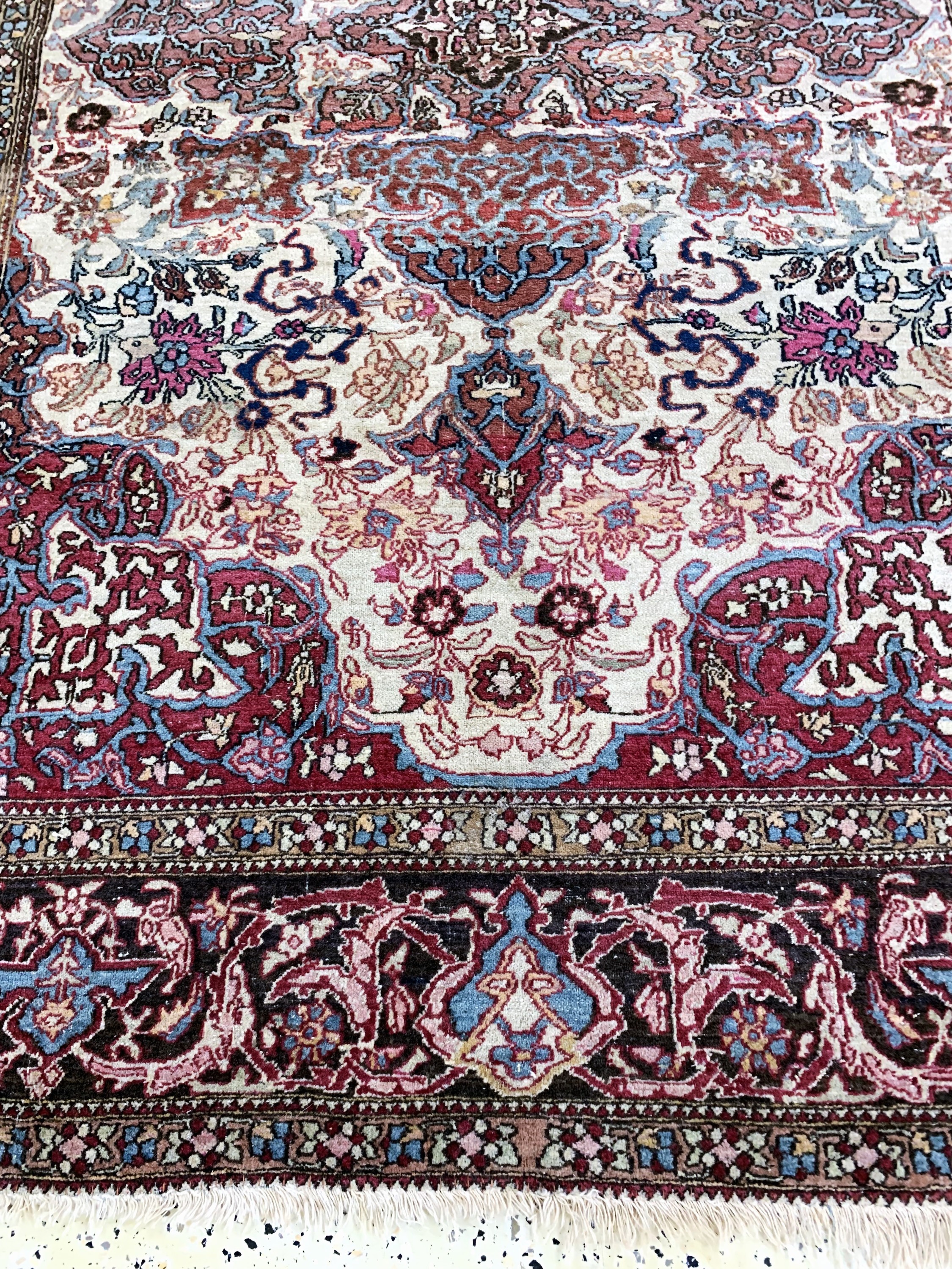 Detail f: Esfahan antik, Persien, um 1900, Wolle auf Baumwolle, ca. 200 x 140 cm, EHZ: 3
