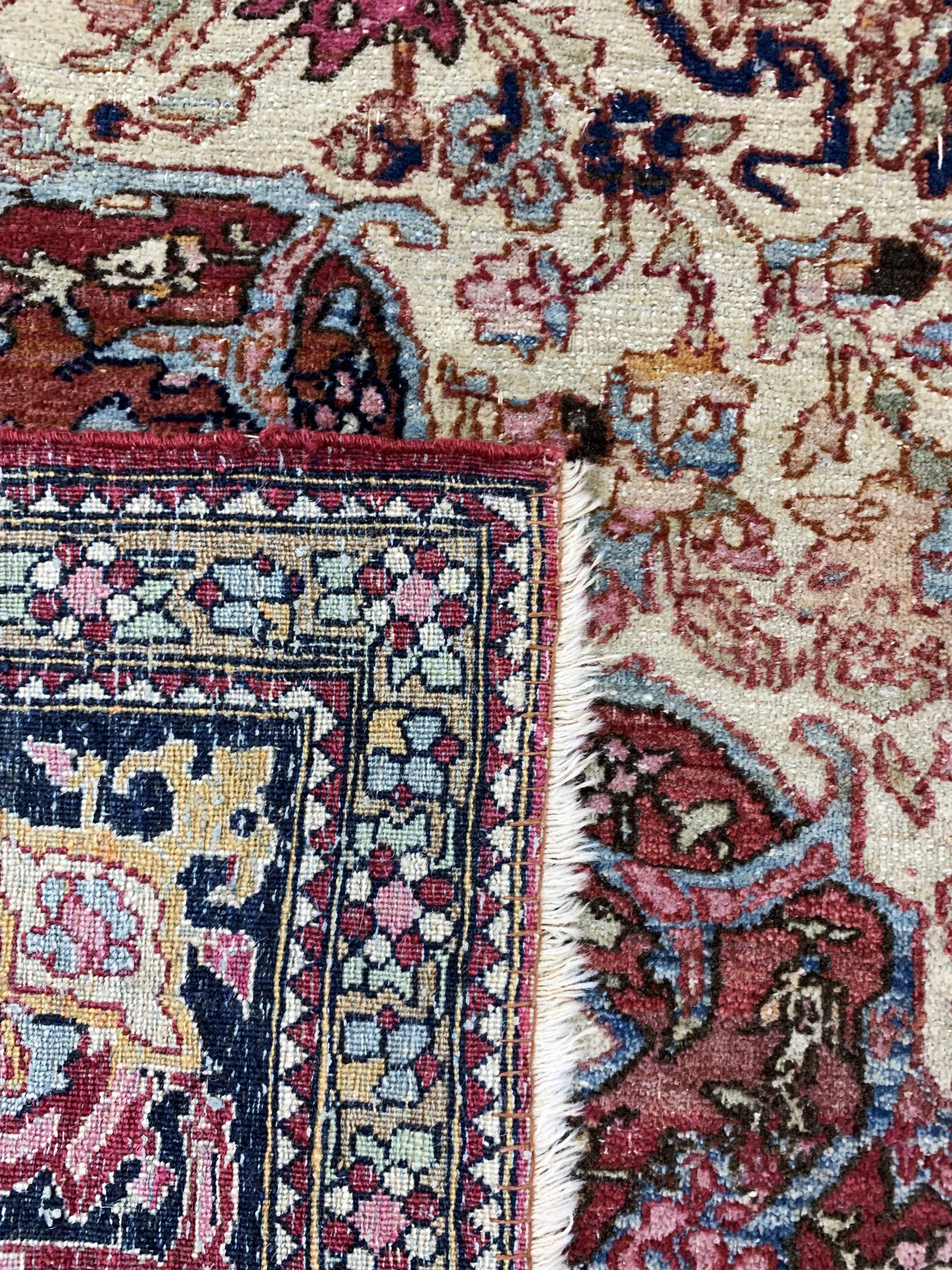 Detail g: Esfahan antik, Persien, um 1900, Wolle auf Baumwolle, ca. 200 x 140 cm, EHZ: 3