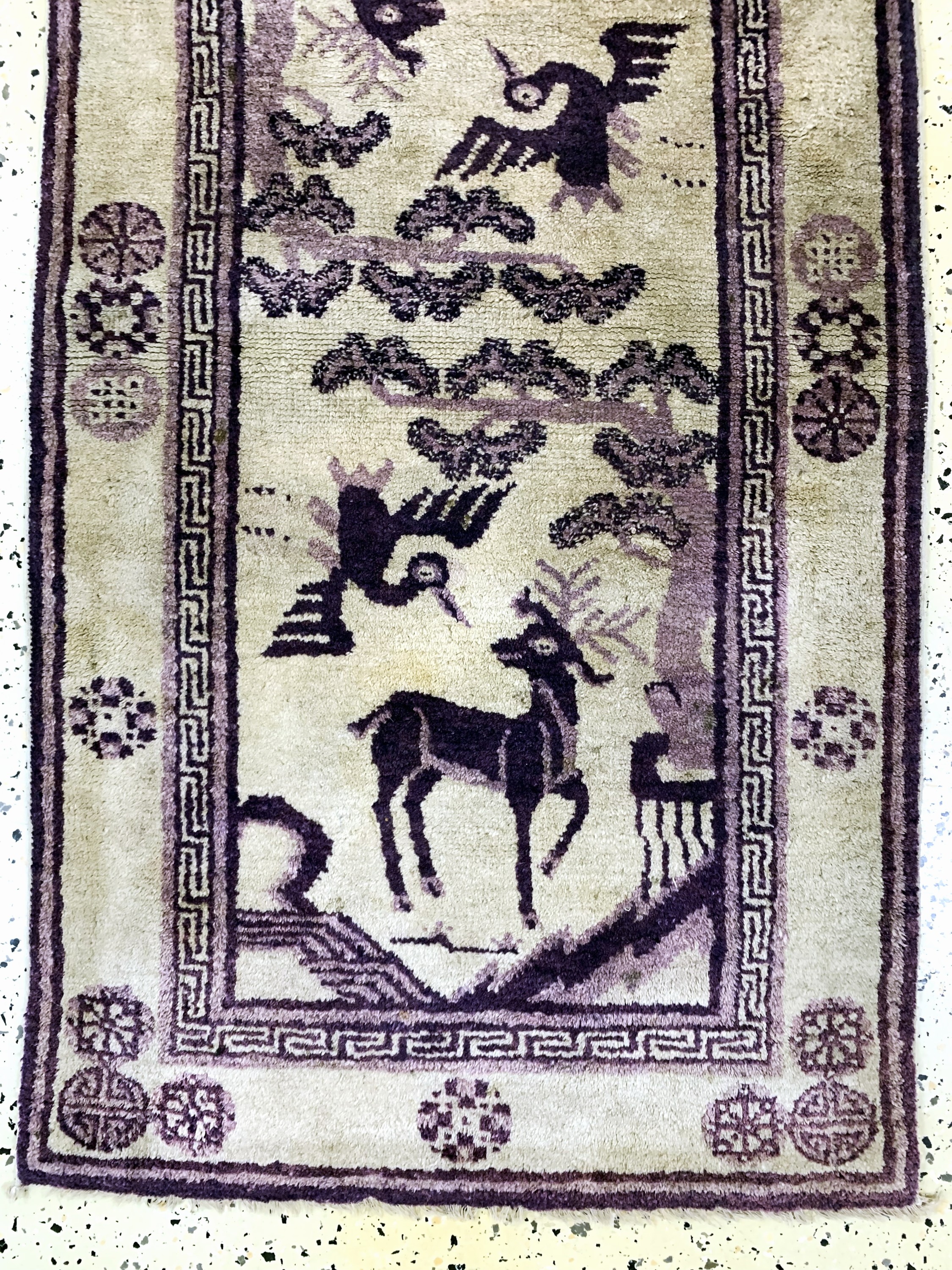 Detail e: 2 Lots Peking & Pao Tow, China, um 1900, Wolle auf Baumwolle, ca. 135 x 70 cm, EHZ: 2 &3