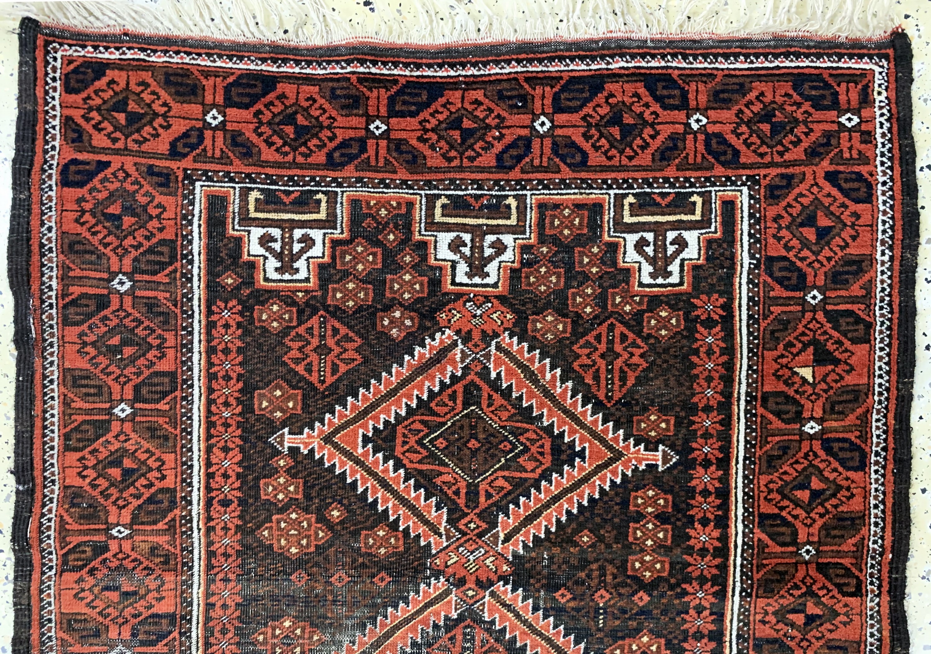 Detail a: Belutsch antik, Persien, um 1900, Wolle aufWolle, ca. 185 x 102 cm, EHZ: 3