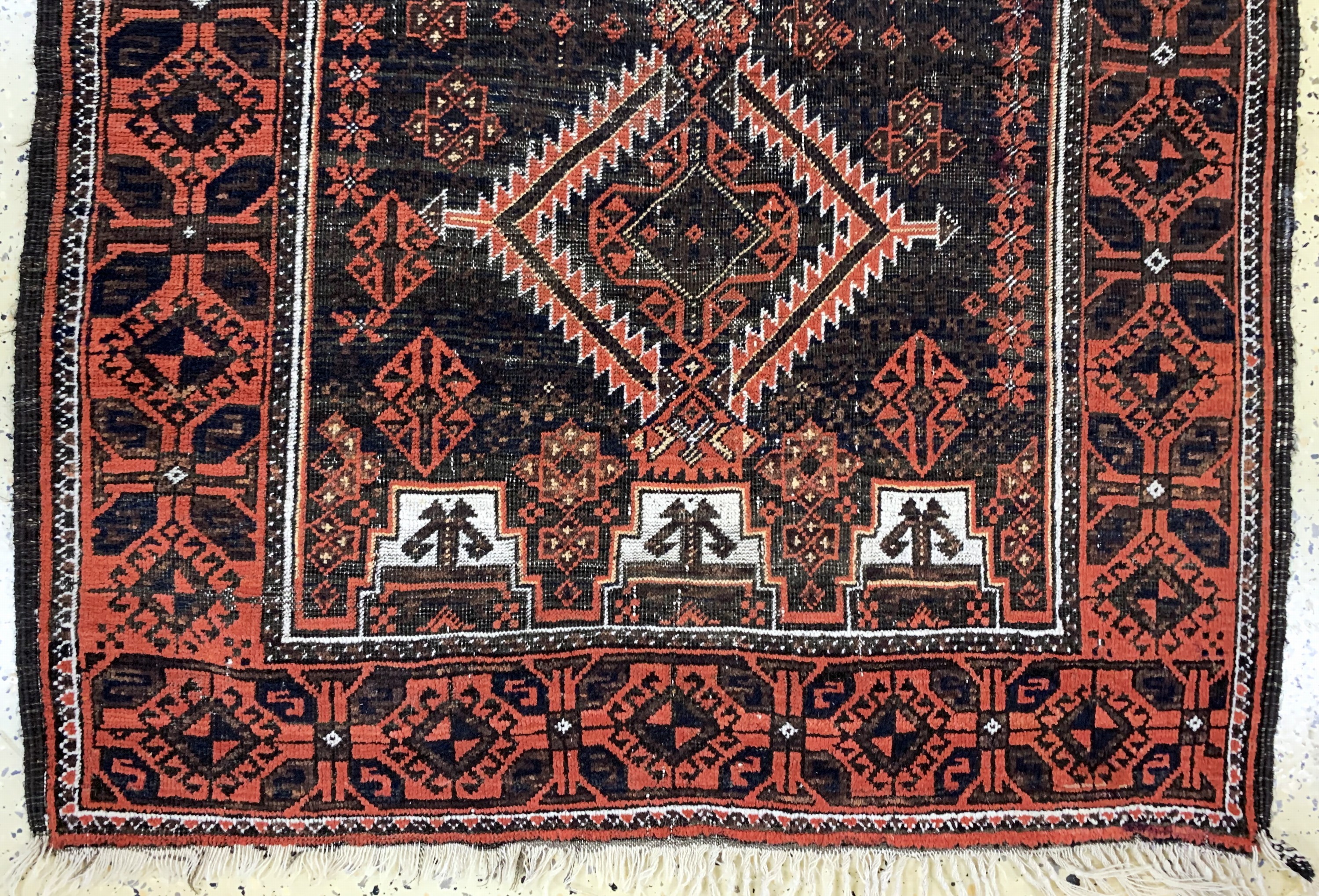 Detail c: Belutsch antik, Persien, um 1900, Wolle aufWolle, ca. 185 x 102 cm, EHZ: 3