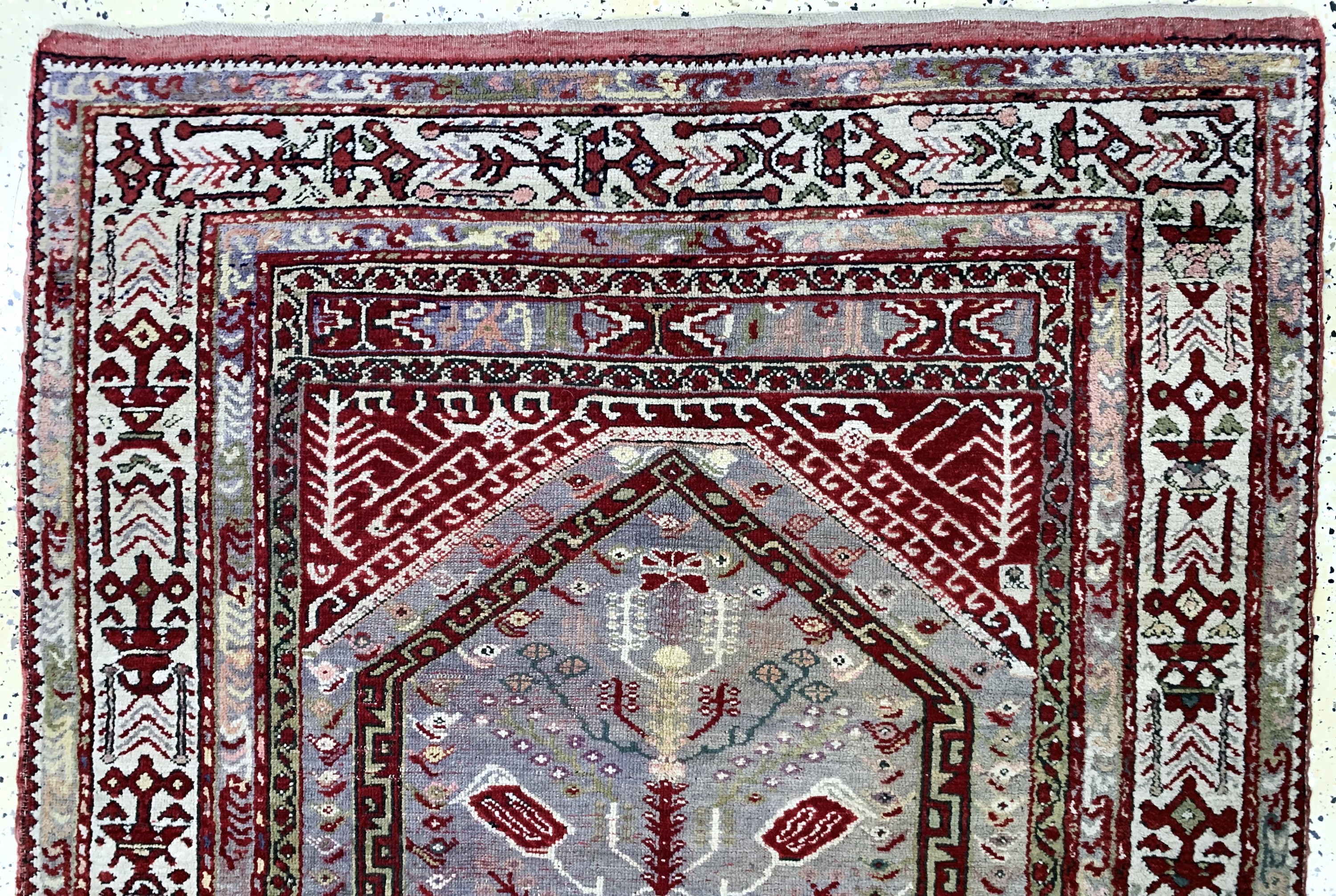 Detail a: Kirsehir alt, Türkei, Anfang 20.Jhd, Wolle auf Wolle, ca. 200 x 130 cm, EHZ: 3