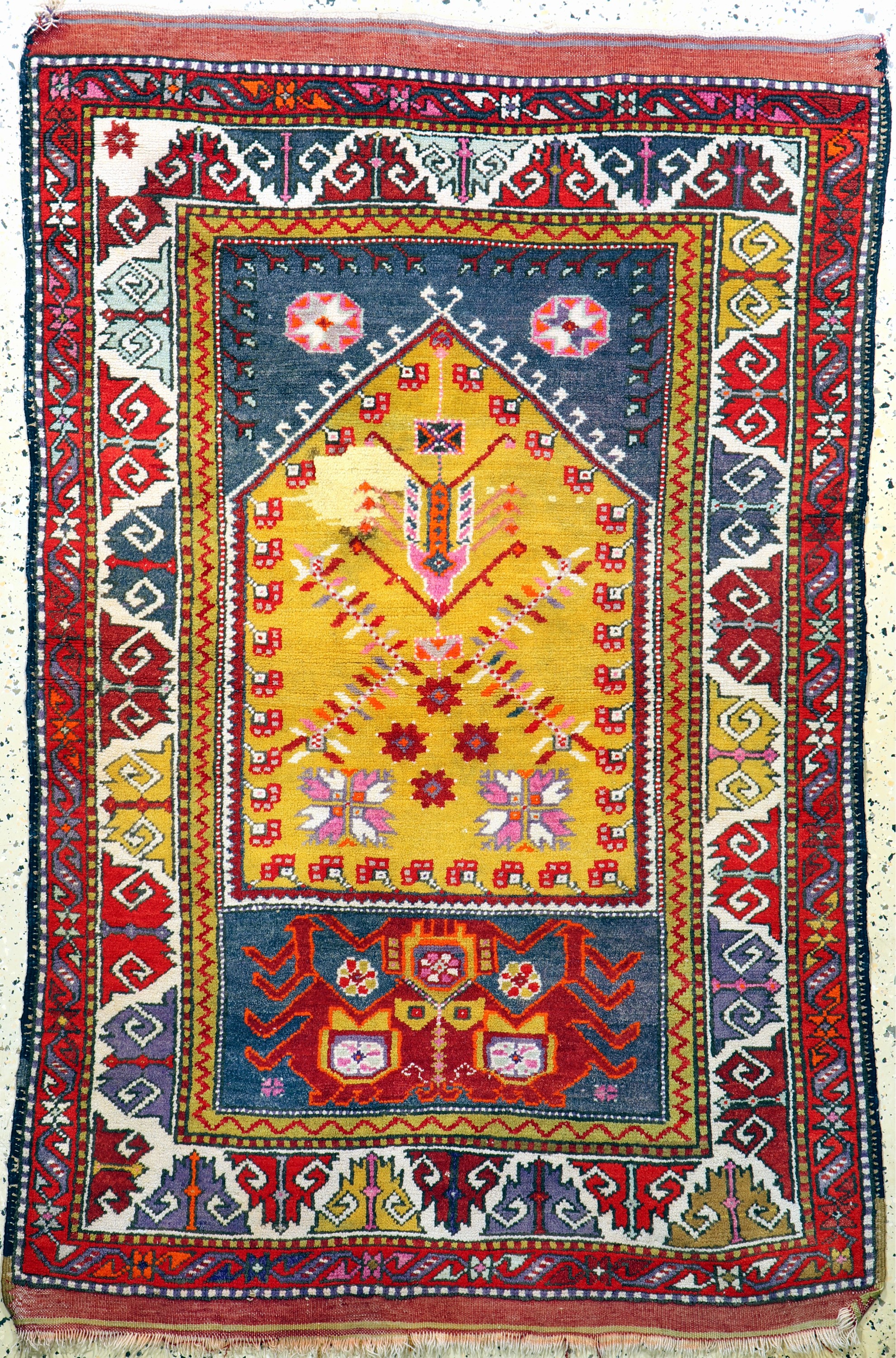 Melas alt, Türkei, Anfang 20.Jhd, Wolle aufWolle, ca. 155 x 105 cm, EHZ: 2(restauriert)