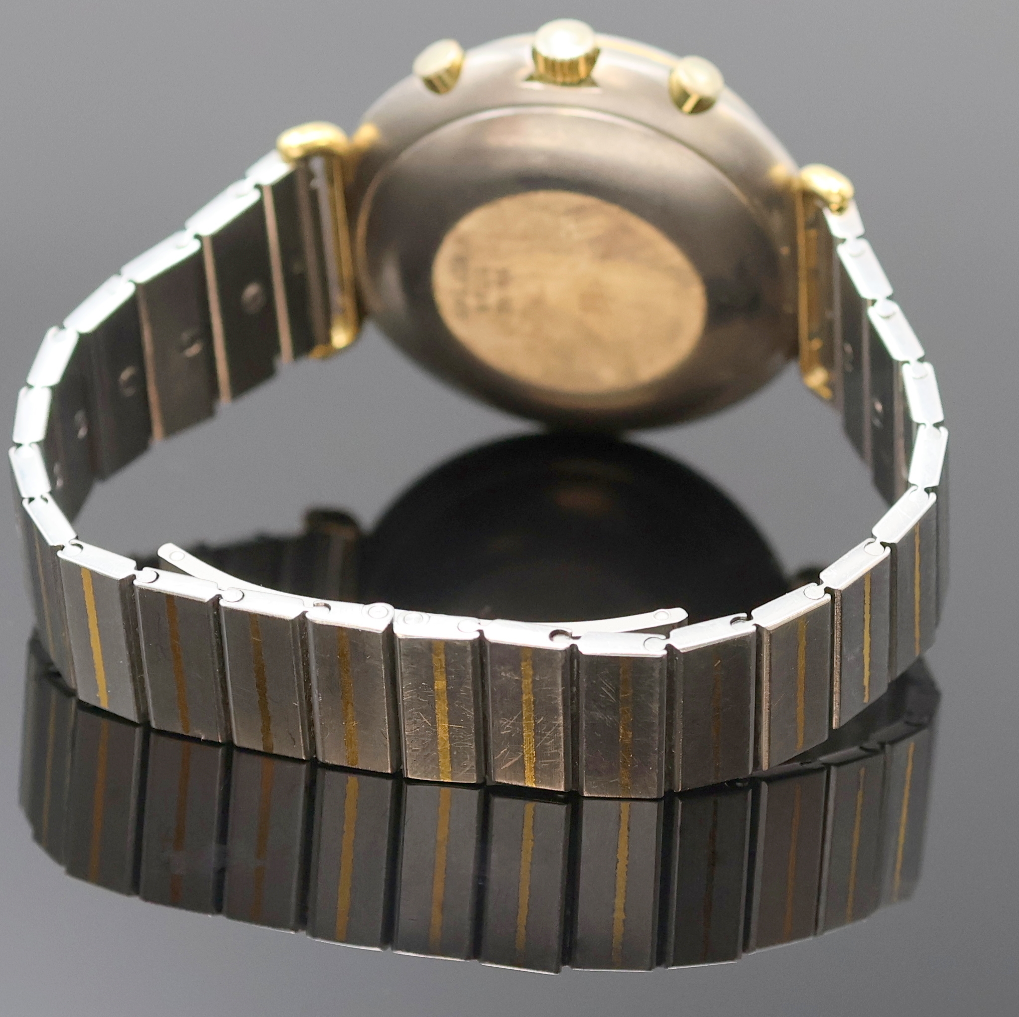 Detail b: CHRONOSWISS Kelek Armbandchronograph mit Mondphase Referenz 247, Automatik, Deutschland um 1980, Titangeh. inkl. Gliederband m. dopp. Faltschl. z. T. ...