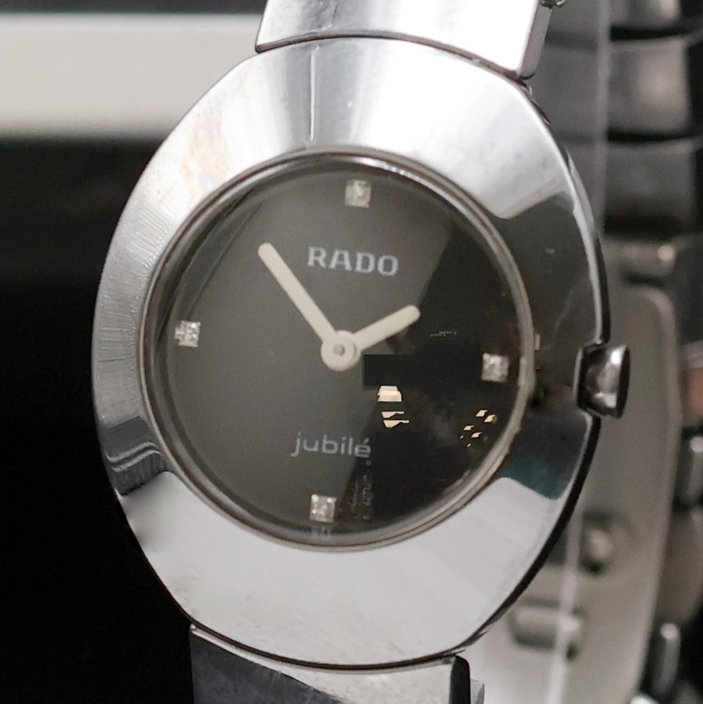 Detail a: RADO Damenarmbanduhr Ovation Referenz 153.0495.3, Schweiz um 2008, quarz, Keramikgeh. inkl. Gliederband m. dopp. Faltschl., Titanboden 4-fach ...