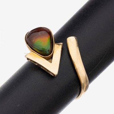 Image 26964115 - 14 kt Gold Opal-Ring, GG 585/000, außergewöhnliche Gestaltung, ...