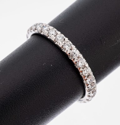 Image 26964169 - 14 kt Gold Brillant-Memoryring, WG 585/000,Brillanten zus. ca. 0.81 ct feines ...