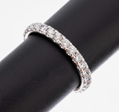 Image 26964170 - 14 kt Gold Brillant-Memoryring, WG 585/000,Brillanten zus. ca. 1.09 ct feines ...