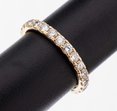 Image 26964171 - 14 kt Gold Brillant-Memoryring, GG 585/000,Brillanten zus. ca. 1.32 ct feines ...