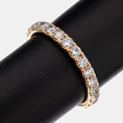 Image 26964174 - 14 kt Gold Brillant-Memoryring, GG 585/000,Brillanten zus. ca. 1.03 ct feines ...