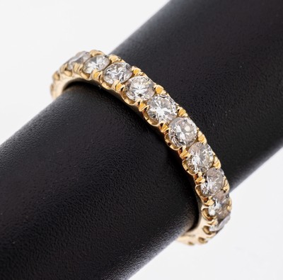 Image 26964175 - 14 kt Gold Brillant-Memoryring, GG 585/000,Brillanten zus. ca. 1.84 ct feines ...