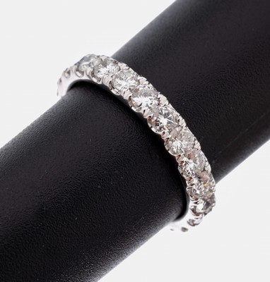 Image 26964176 - 14 kt Gold Brillant-Memoryring, WG 585/000,Brillanten zus. ca. 1.83 ct feines ...