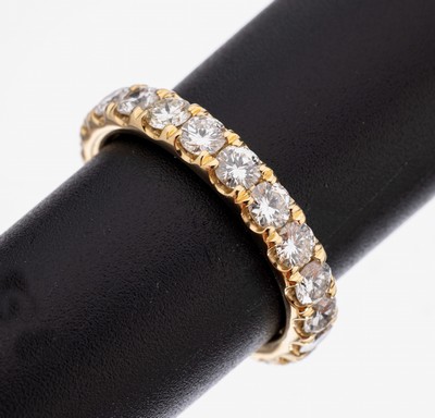 Image 26964177 - 14 kt Gold Brillant-Memoryring, GG 585/000,Brillanten zus. ca. 2.68 ct feines ...