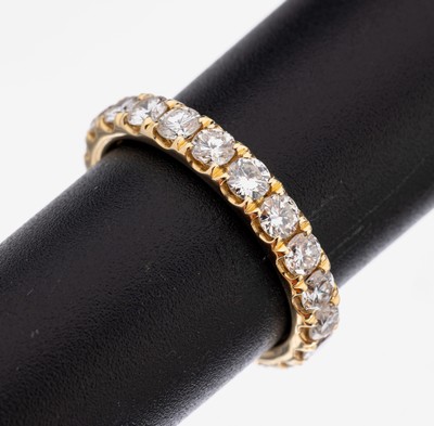 Image 26964179 - 14 kt Gold Brillant-Memoryring, GG 585/000,Brillanten zus. ca. 2.07 ct feines ...