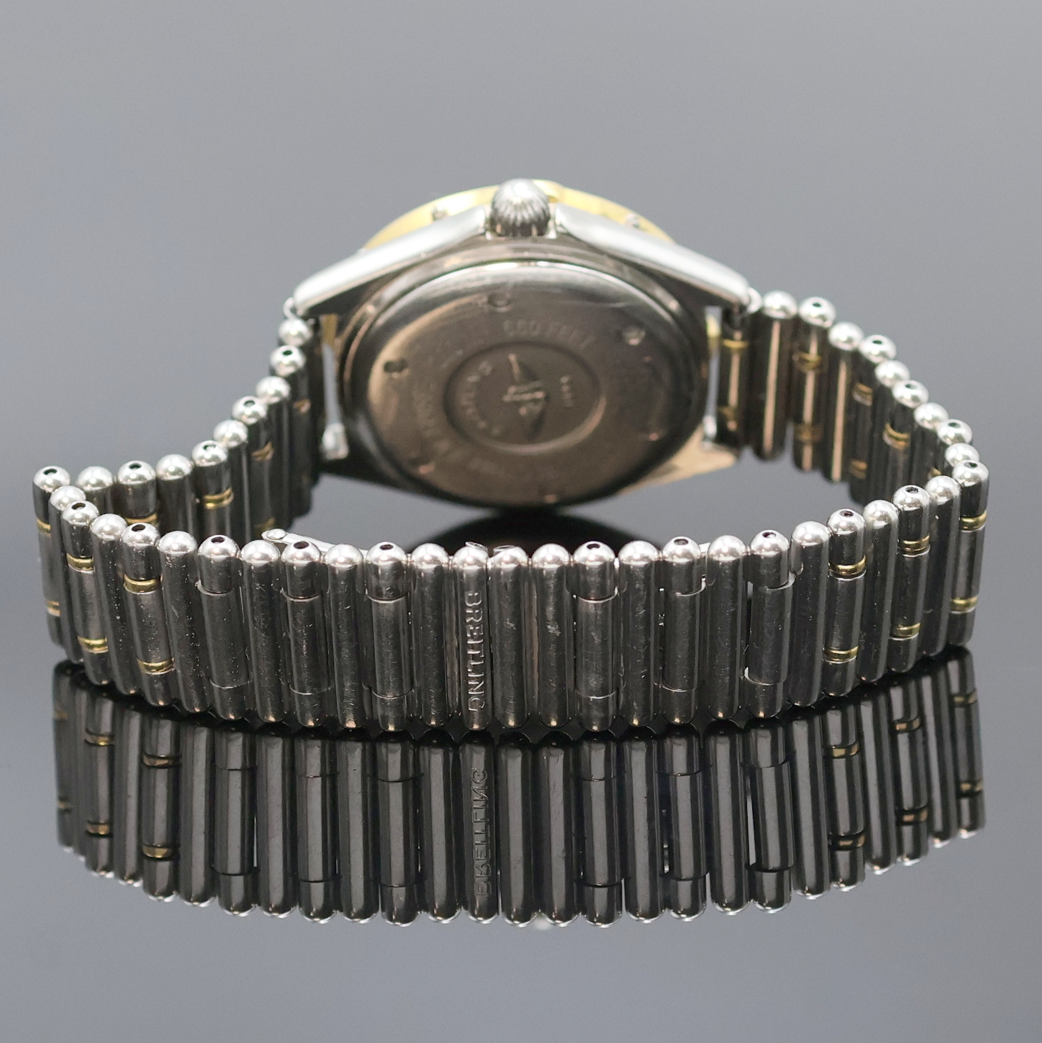 Detail b: BREITLING Lady J Damenarmbanduhr Referenz D52065, Schweiz um 1995, quarz, verschr. Edelstahlgeh. inkl. orig. Roleauxband m. dopp. Faltschl., ...