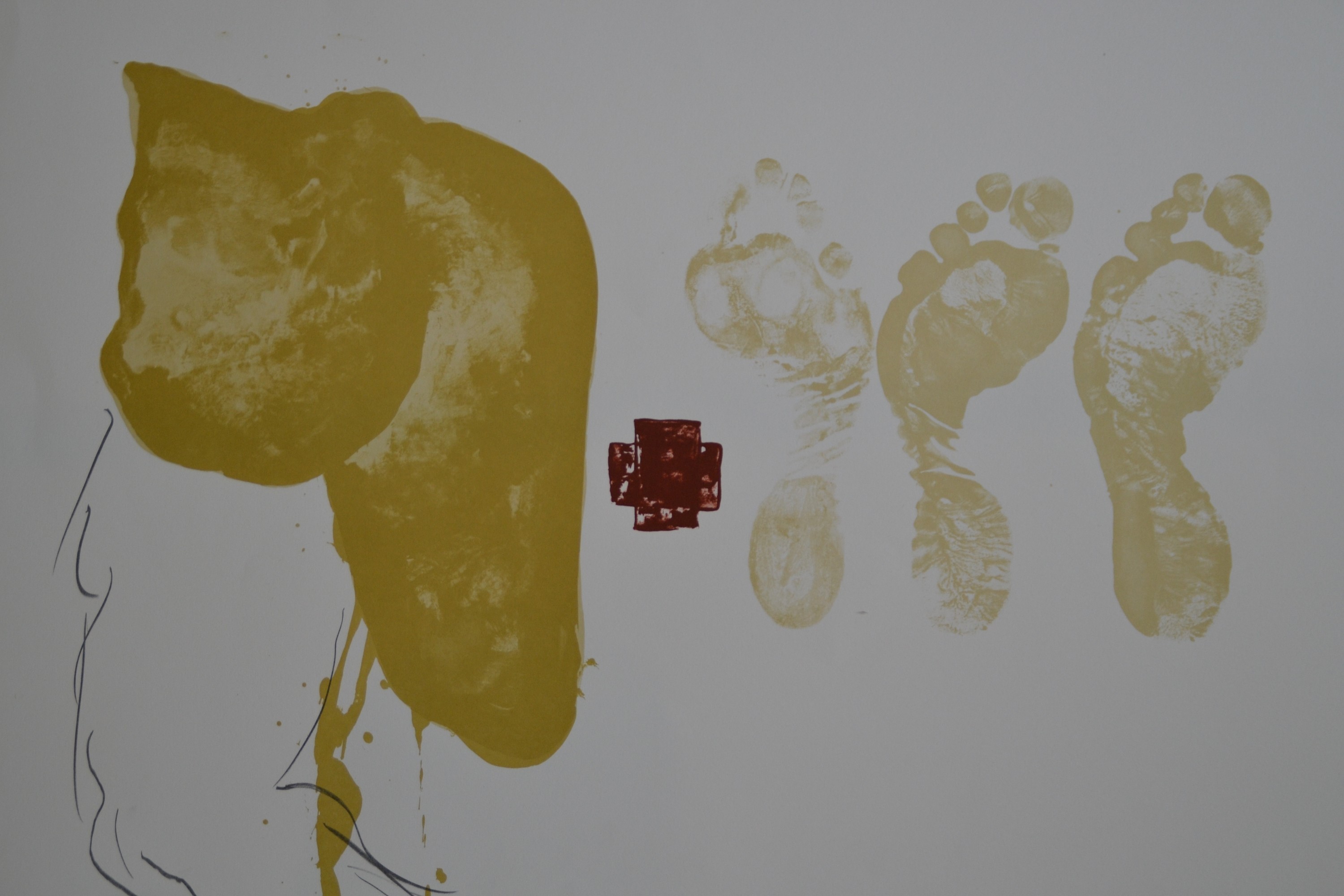 Detail a: Antoni Tapies, 1923-2012 Barcelona, Farblithographie, ohne Titel, Blatt 9 aus der "Suite 63x90.", 1980, Ed. e.a., auf Rives -Bütten, 63x90 ...