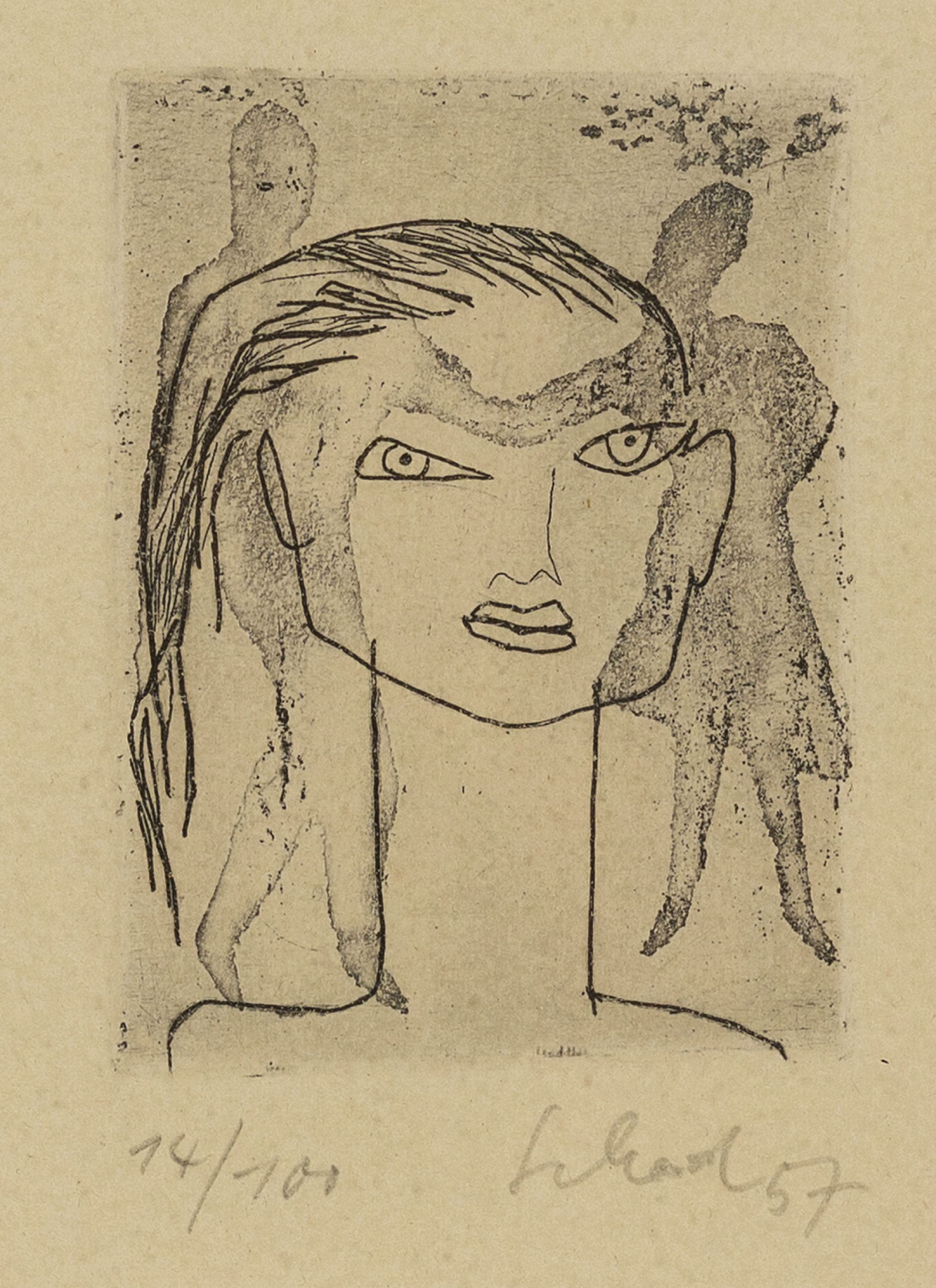 Christian Schad, 1894 Miesbach-1982 Stuttgart, 3 Radierungen, "Fauniske", 1967, Ed. 85/100; ohne Titel, 1957, Ed. 14/100; ...