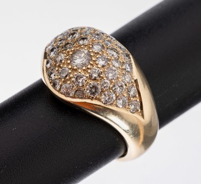Image 26964201 - 14 kt Gold Brillant-Ring, GG 585/000, schwere qualitätvolle Verarbeitung, ...