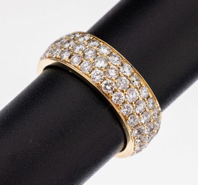 Image 26964204 - 14 kt Gold Brillant-Memoryring, GG 585/000,Brillanten zus. ca. 3.21 ct feines ...