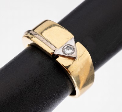 Image 26964212 - 18 kt Gold Brillant-Ring, GG/WG 750/000, schwere qualitätvolle Verarbeitung, in WG ...