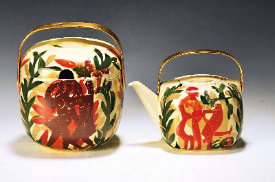 Image 26964249 - Sog. Suomi Objekte, Kaffeekanne und Deckeldose, Limitierte Kunstreihen, Rosenthal, Selb, ...