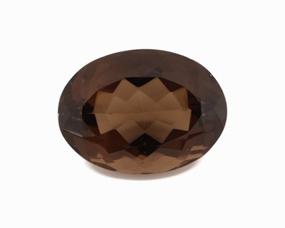 Image 26964251 - Loser Rauchquarz, ovalfacett., ca. 117.5 ct, Kratzer auf Tafel