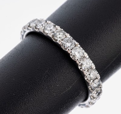 Image 26964290 - 14 kt Gold Brillant-Memoryring, WG 585/000,Brillanten zus. ca. 1.42 ct ...