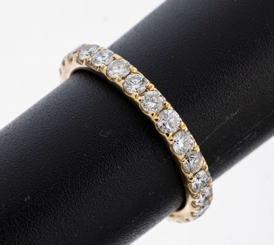Image 26964292 - 14 kt Gold Brillant-Memoryring, GG 585/000,Brillanten zus. ca. 1.30 ct Weiß- ...