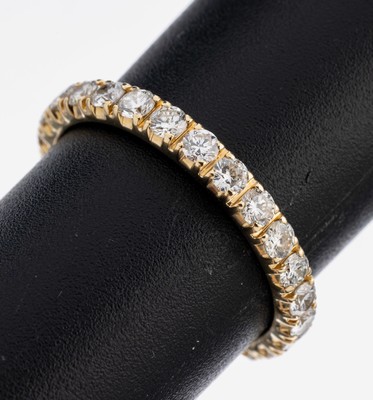 Image 26964295 - 14 kt Gold Brillant-Memoryring, GG 585/000,Brillanten zus. ca. 1.33 ct Weiß- ...