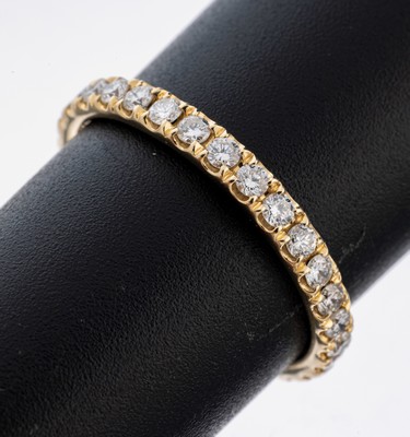 Image 26964297 - 14 kt Gold Brillant-Memoryring, GG 585/000,Brillanten zus. ca. 0.87 ct ...