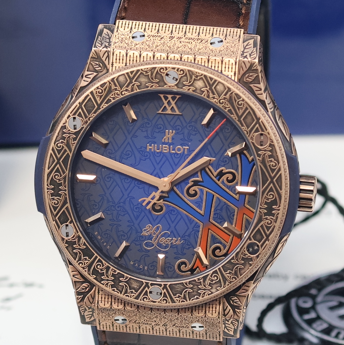 Detail a: HUBLOT extrem seltene, auf 20 Stück limitierte und nahezu neuwertige Herrenarmbanduhr Classic Fusion XX Special Edition Fuente 20th Anniversary Opus ...