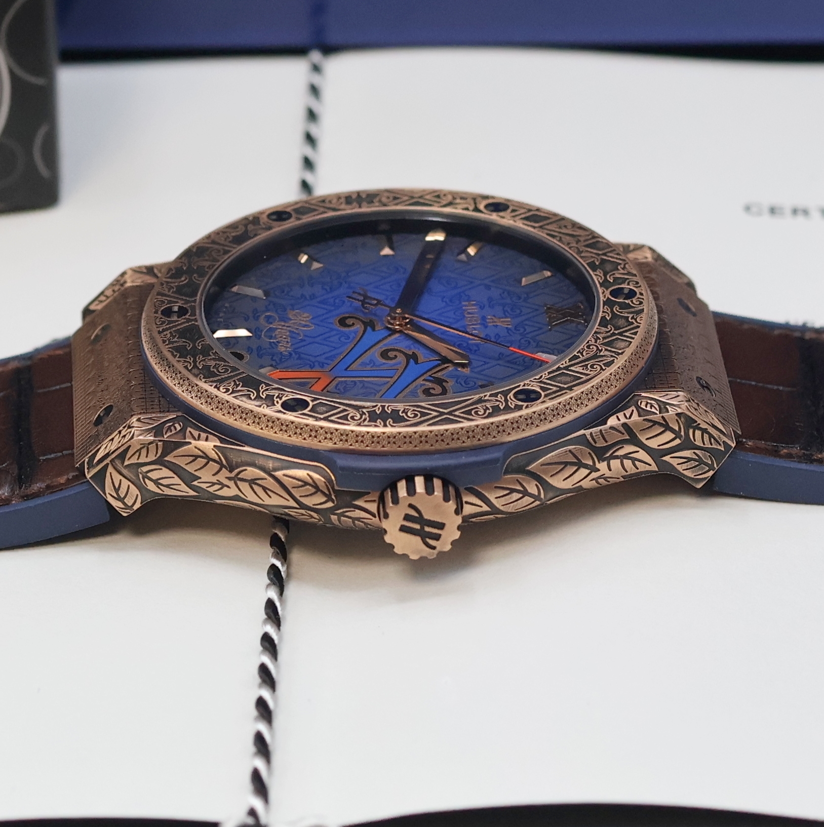 Detail d: HUBLOT extrem seltene, auf 20 Stück limitierte und nahezu neuwertige Herrenarmbanduhr Classic Fusion XX Special Edition Fuente 20th Anniversary Opus ...