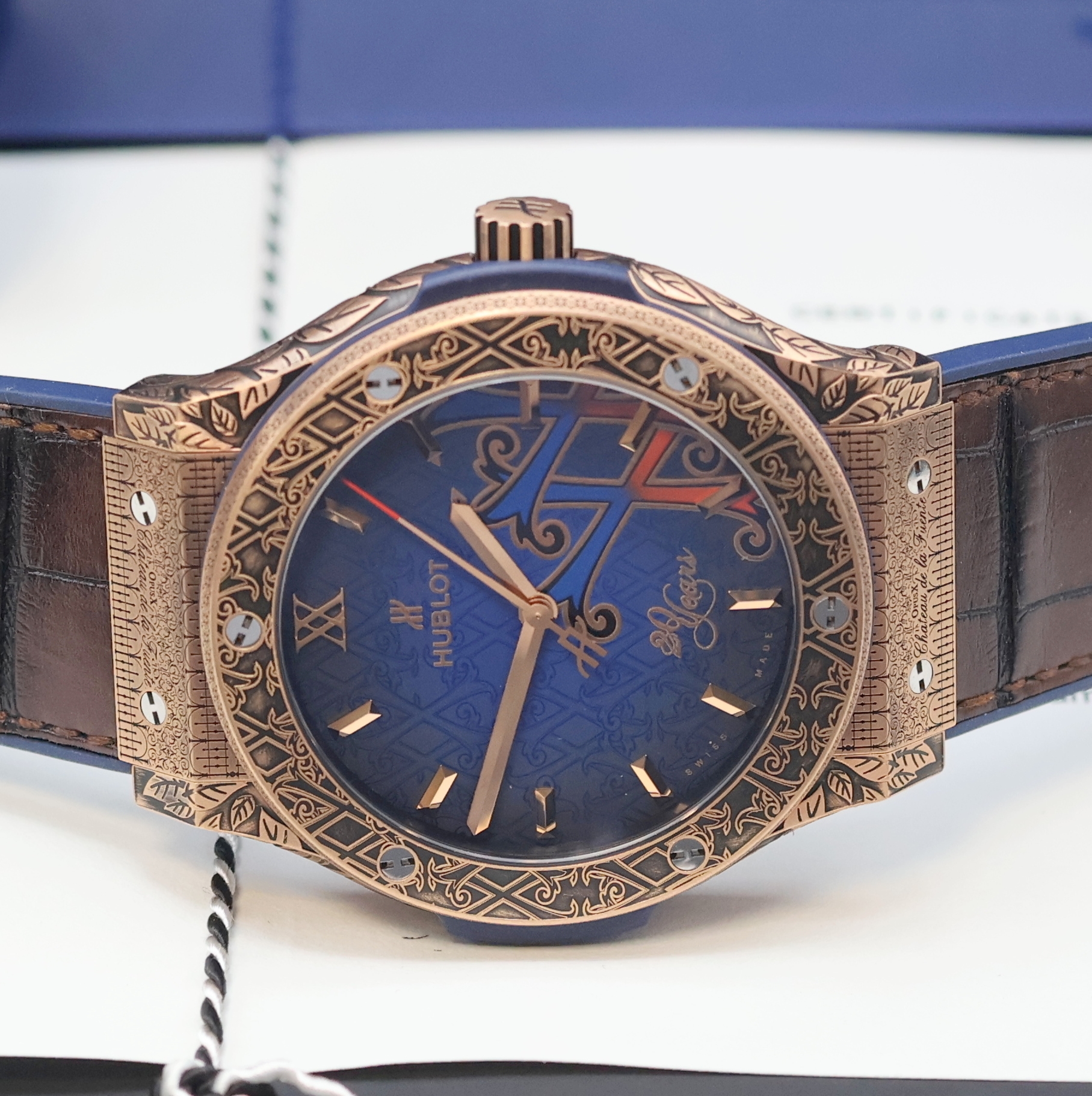 Detail f: HUBLOT extrem seltene, auf 20 Stück limitierte und nahezu neuwertige Herrenarmbanduhr Classic Fusion XX Special Edition Fuente 20th Anniversary Opus ...
