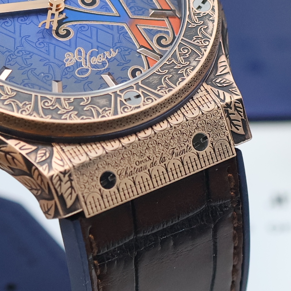 Detail h: HUBLOT extrem seltene, auf 20 Stück limitierte und nahezu neuwertige Herrenarmbanduhr Classic Fusion XX Special Edition Fuente 20th Anniversary Opus ...