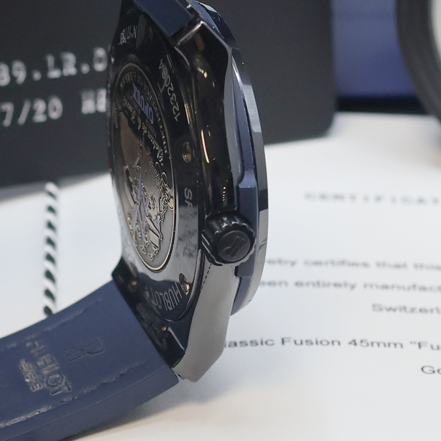 Detail c: HUBLOT extrem seltene, auf 20 Stück limitierte Keramik/Titan Herrenarmbanduhr Classic Fusion XX Special Edition Fuente 20th Anniversary Opus X ...