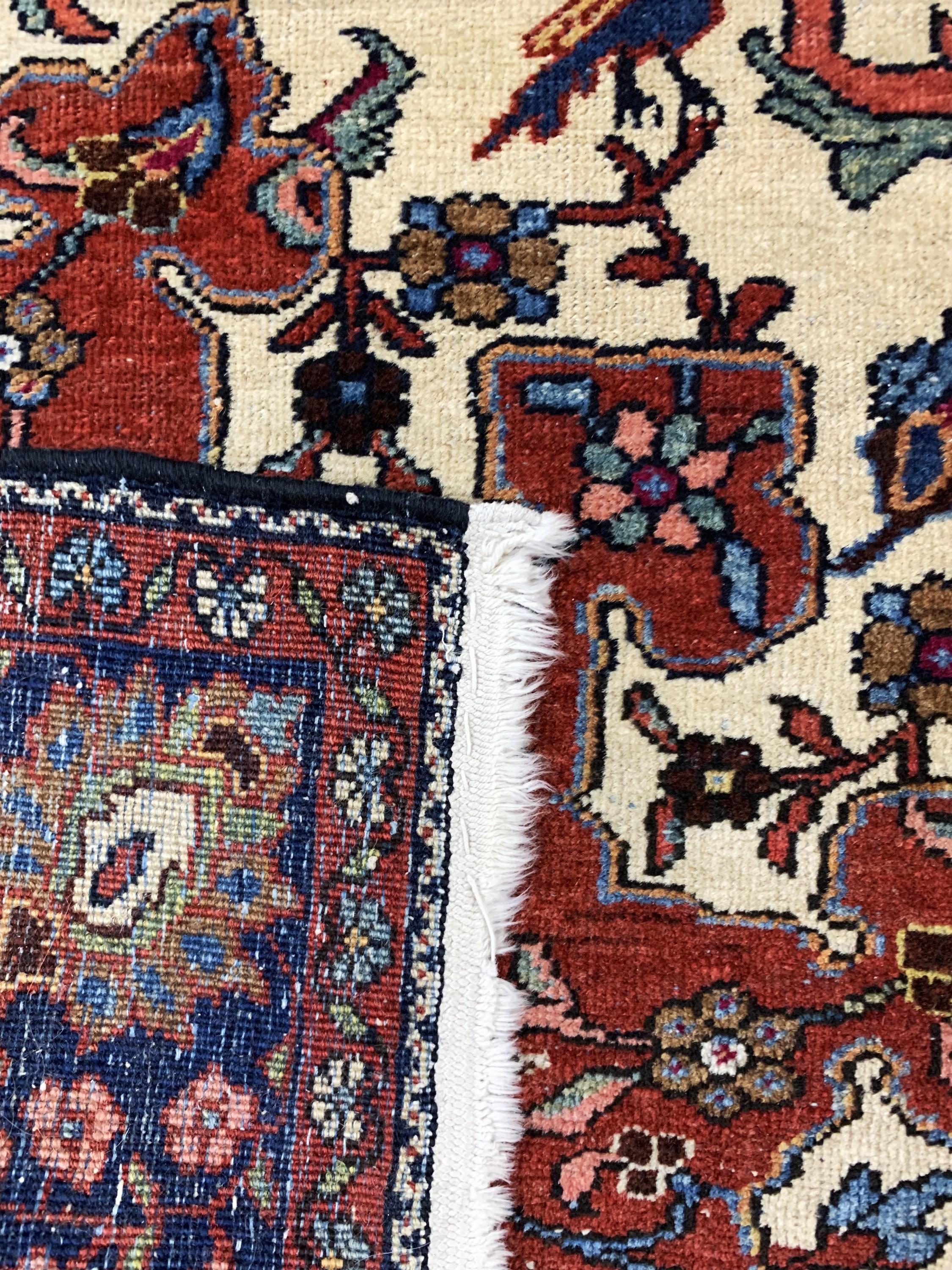 Detail f: Tafresch alt, Persien, Anfang 20.Jhd, Wolleauf Baumwolle, ca. 198 x 128 cm, EHZ: 3