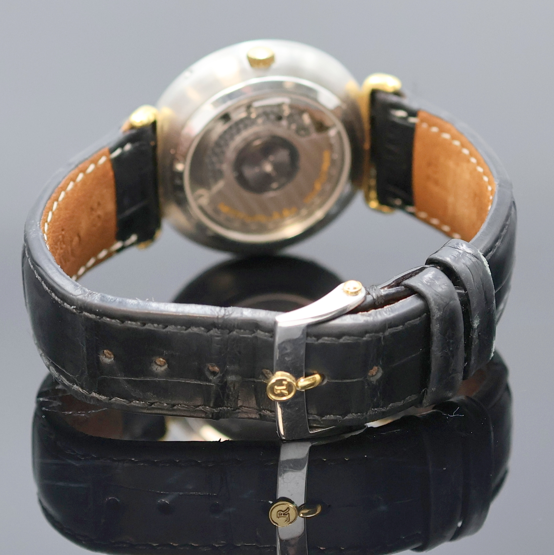 Detail b: CHRONOSWISS / KELEK astronomische Armbanduhr mit Vollkalenderanzeige Referenz 5287M-4-A-S2, Automatik, Schweiz um 1990, Edelstahl/Gold kombiniert ...