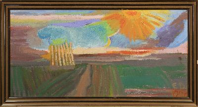26964329k - Elisabeth Dering-Völker, geb. 1921, "Sonne über Regenwolke", 1997, ...