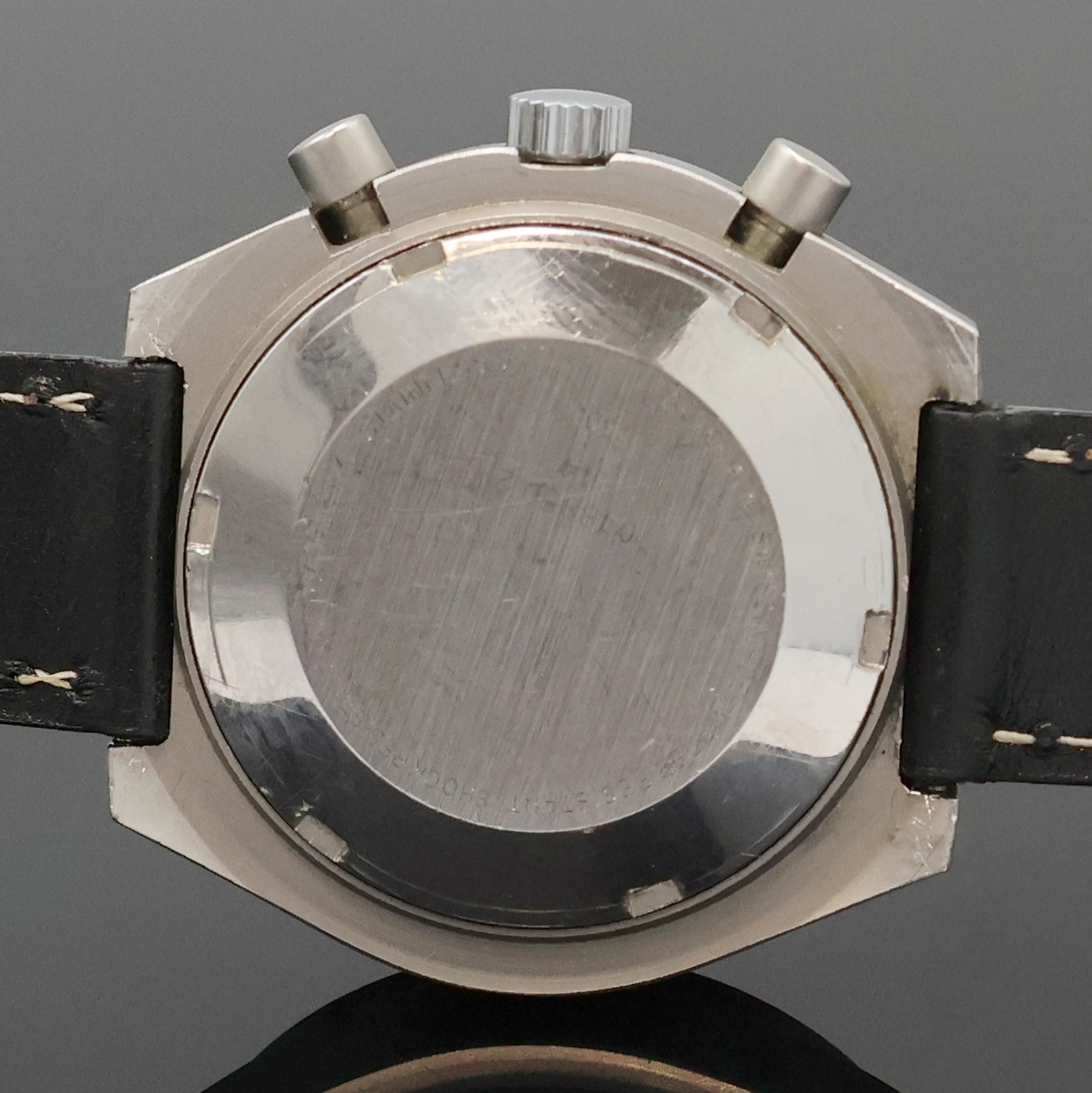 Detail c: MEISTER-ANKER Armbandchronograph, Deutschland/Schweiz um 1990, Automatik, massives Edelstahlgeh., Boden verschr., schwarzes Zifferbl. m. ...