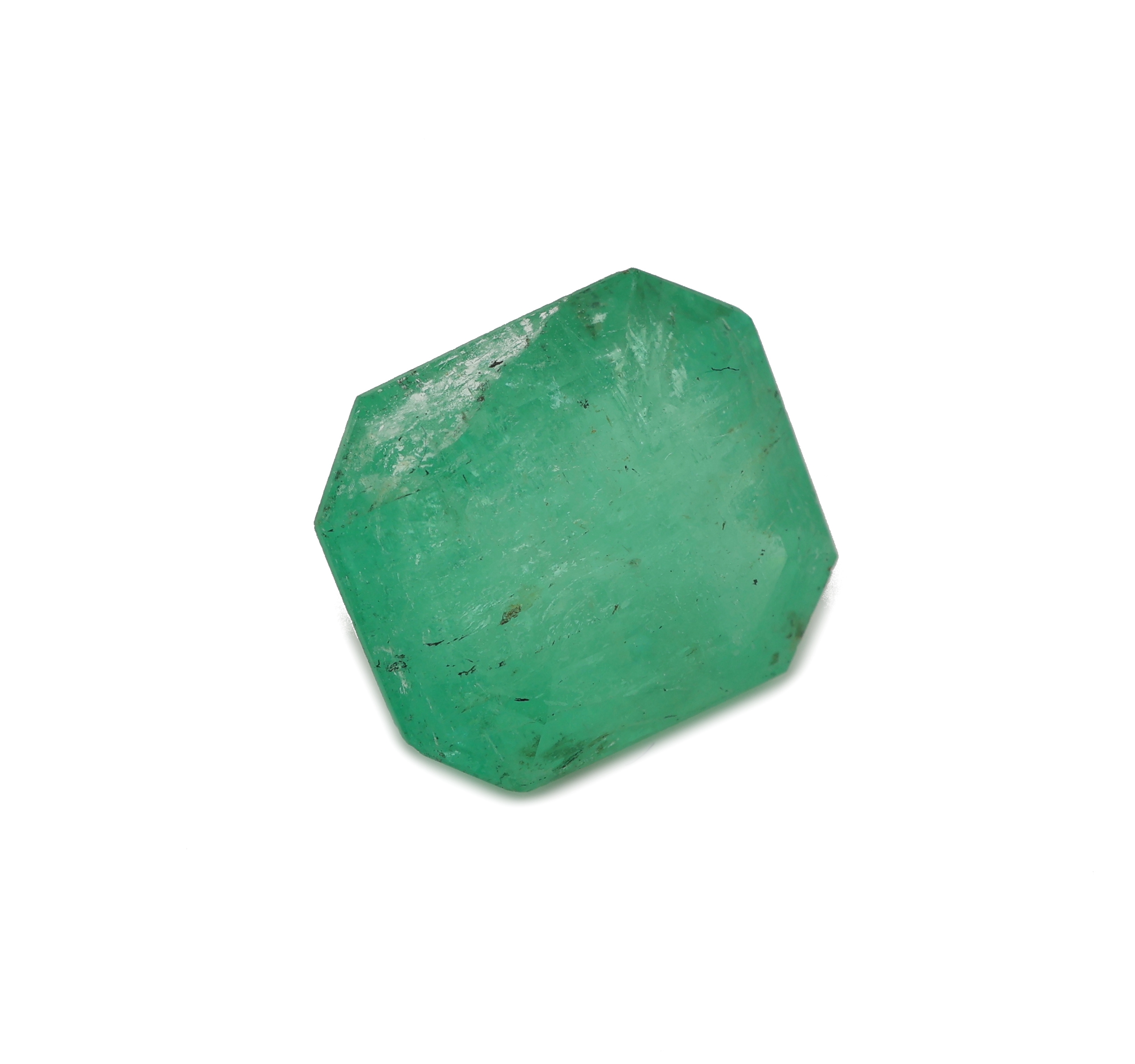 Detail a: Loser Smaragd, ca. 5.53 ct, Treppenschliff