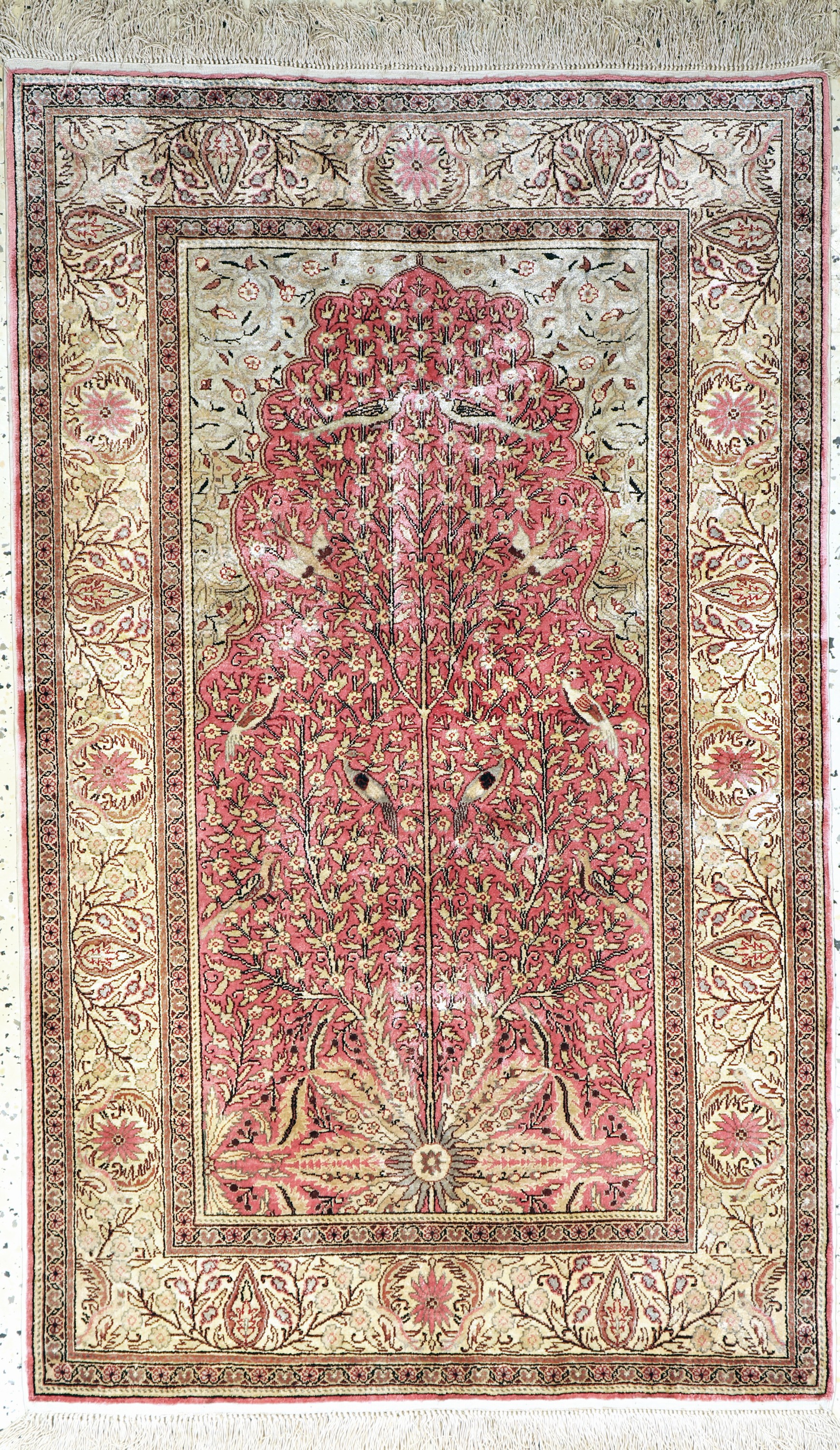 Seiden Kayseri, Türkei, Mitte 20.Jhd, reineNaturseide, ca. 143 x 88 cm, EHZ: 2