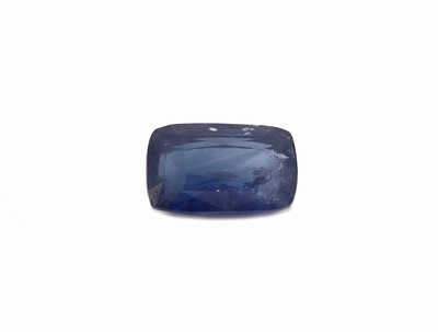 Image Loser Saphir, 2.09 ct, Rectangular Cushion, Deep Blue, Anzeichen für Erhitzung, mit ...