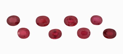 Image 26964738 - Lot 8 lose Rubine, ca. 18.74 ct, ovalfacett., beh.