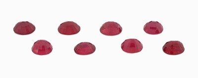 26964738a - Lot 8 lose Rubine, ca. 18.74 ct, ovalfacett., beh.