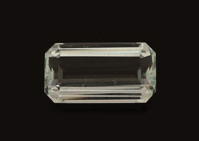 26964741a - Loser Aquamarin, ca. 29.5 ct, Treppenschliff, Kratzer auf Tafel