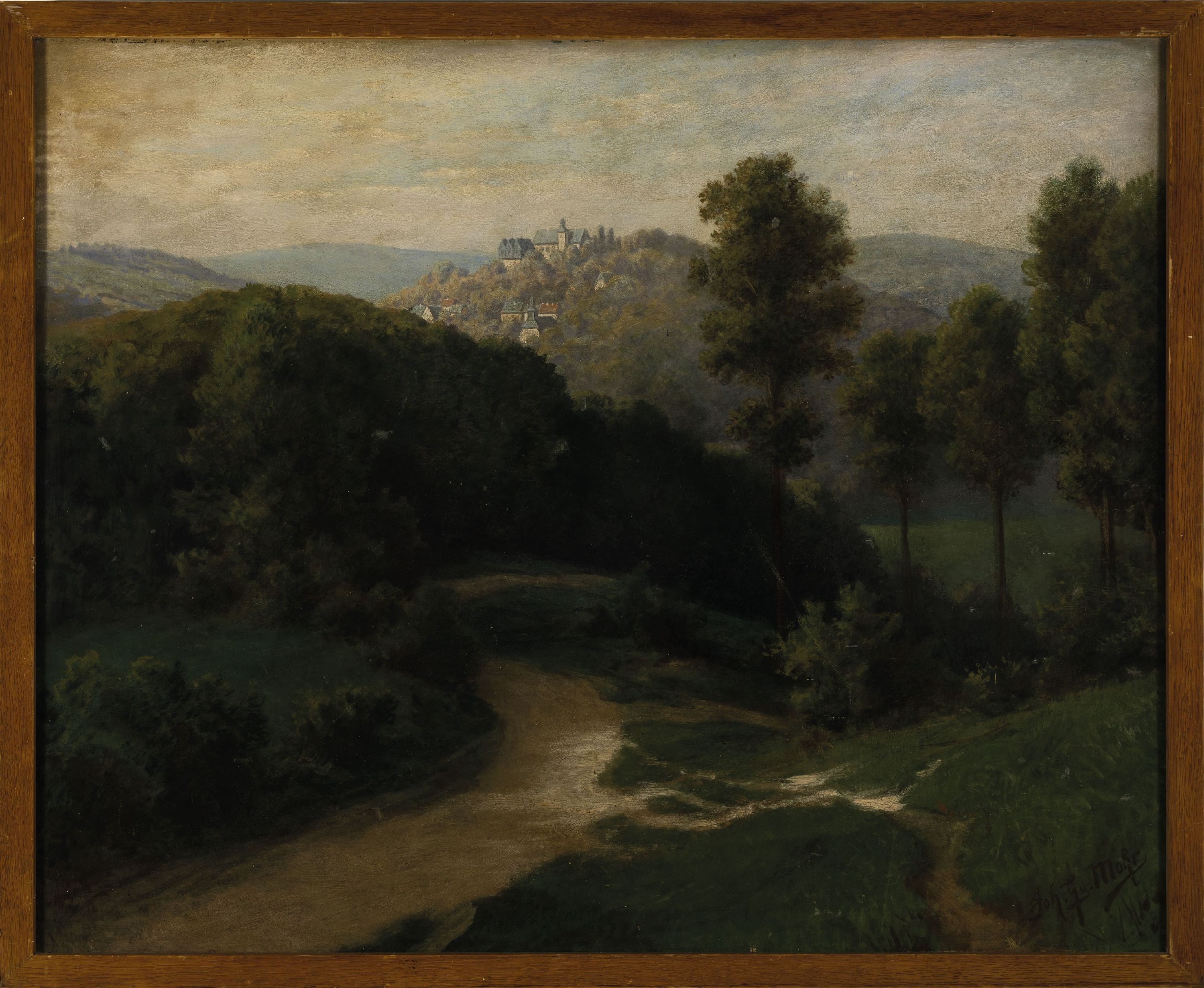Detail k: Johann Georg Mohr, 1864-1943 Frankfurt am Main, Ansicht von Weilrod im Taunus, Öl/ Malkarton, rechts unten sign., ca. 66x82cm, R. ca. 71x86cm, war ...