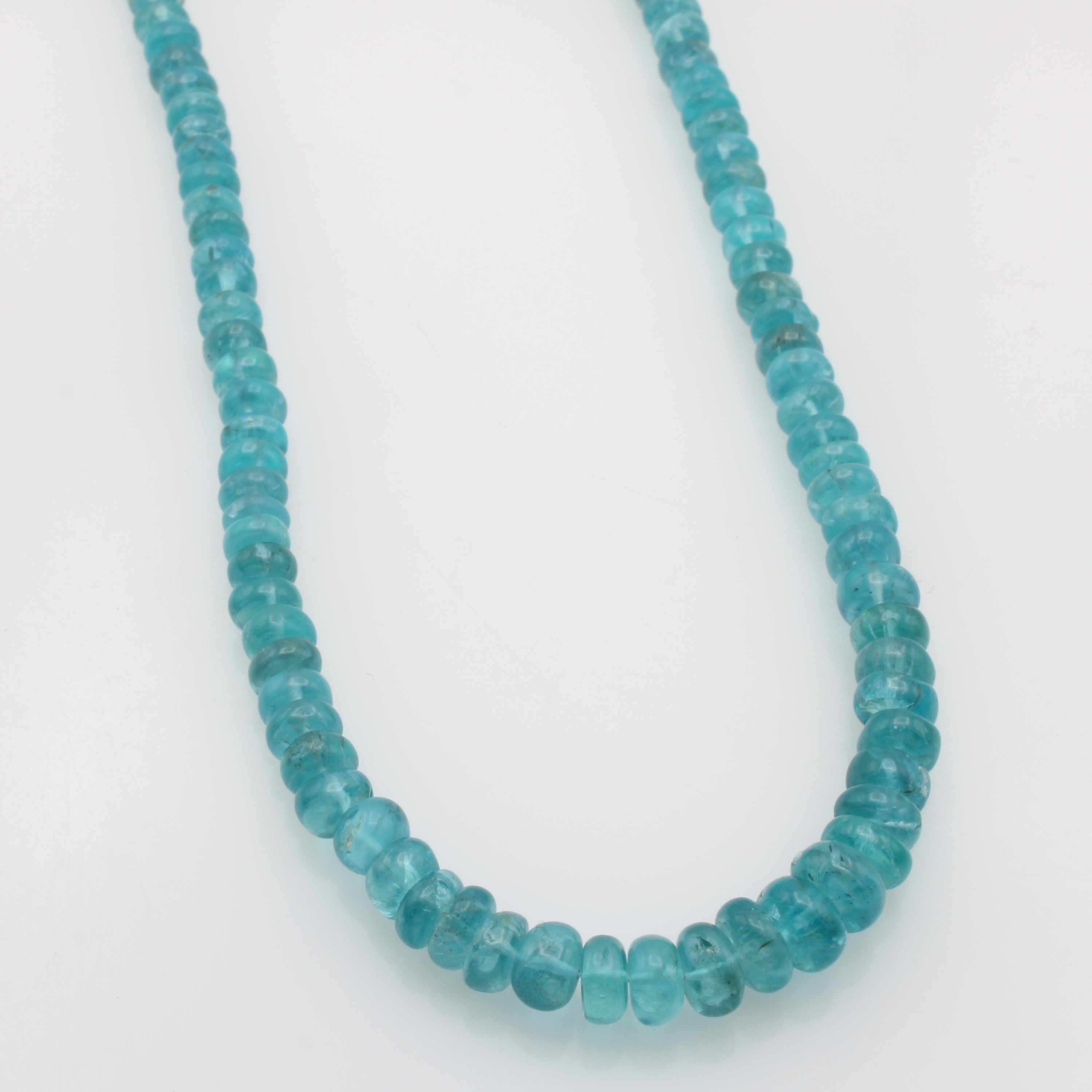 Image 26964901 - Apatitcollier, Kugelschl. GG 585/000, im Verlauf gearb., Apatitrondelle im Cabochon- ...