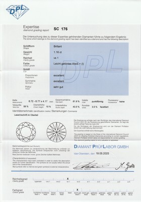 26964924a - TIFFANY & CO. Platin Brillant-Ring, Platin 950/000, sign. und num., Brillant 1.16 ...
