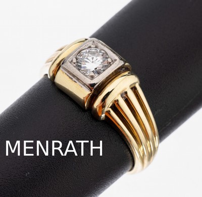 Image 26965072 - 14 kt Gold Brillant-Ring, GG 585/000, Brillant ca. 0.40 ct feines Weiß/vs, ca. ...